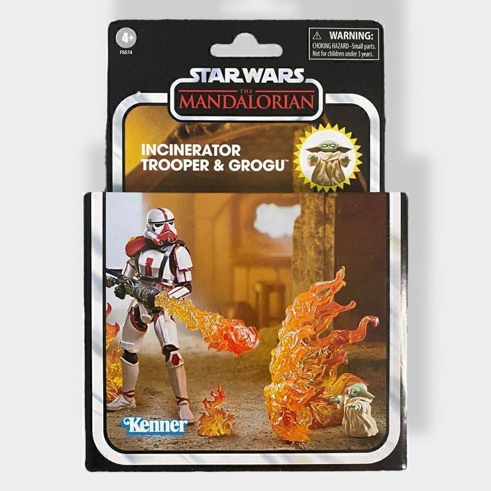 Hasbro Star Wars Vintage Collection Incinerator Trooper and Grogu Deluxe Figure